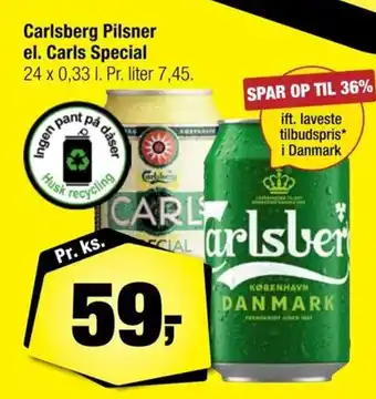 Calle Carlsberg Pilsner el. Carls Special tilbud