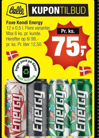 Calle Faxe Kondi Energy tilbud