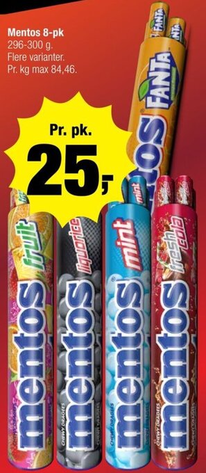 Calle Mentos 8-pk tilbud