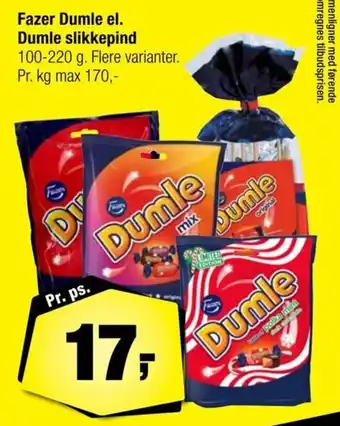 Calle Fazer Dumle el. Dumle Slikkepind tilbud