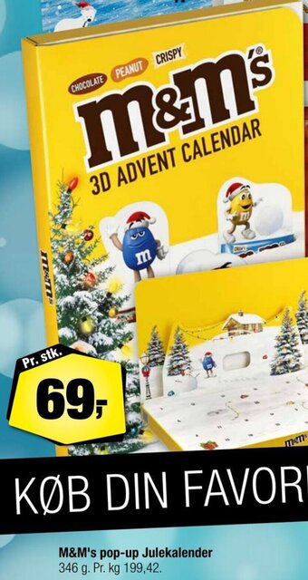 Calle M&M's Pop-up Julekalender tilbud