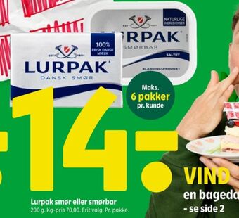 Coop 365 Lurpak smør tilbud