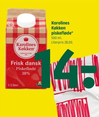Coop 365 Karolines piskefløde 38% tilbud