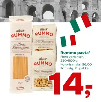 Fakta Rummo spaghetti tilbud