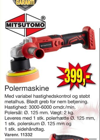 Harald Nyborg Mitsutomo polermaskine tilbud