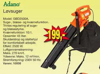Harald Nyborg Løvsuger GBD2500A tilbud