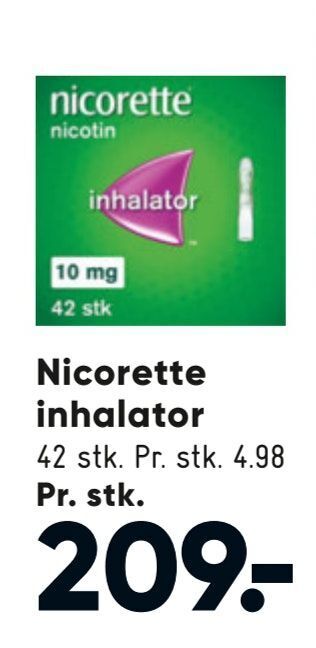 Bilka Nicorette inhalator tilbud