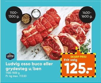 Bilka Ludvig osso buco eller grydesteg u/ben tilbud