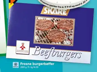 Bilka Frosne burger bøffer tilbud