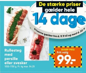 Bilka Rullesteg med persille eller svesker tilbud