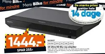 Bilka 4k ultra hd blu-ray afspiller tilbud