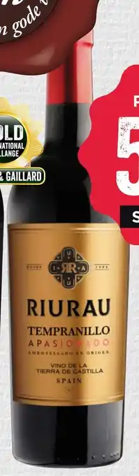 Riurau 2019 tempranillo castilla