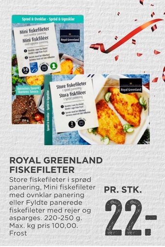 MENY Royal greenland fiskefileter tilbud