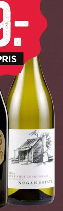 MENY Nugan drover's hut single vineyard chardonnay tilbud