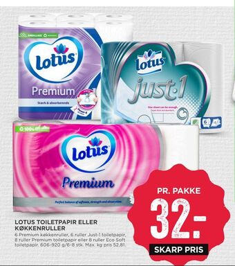 MENY Lotus toiletpapir eller køkkenruller tilbud