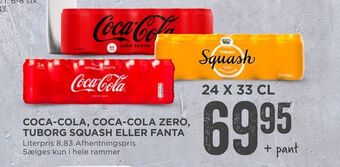 MENY Coca-cola, coca-cola zero, tuborg squash eller fanta tilbud