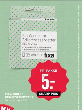 Fixa brille­ renseservietter