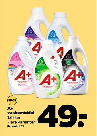 Netto A+ vaskemiddel tilbud