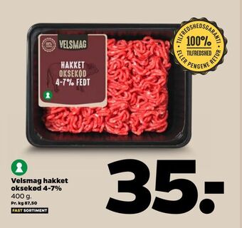 Netto Velsmag hakket oksekød 4-7% tilbud