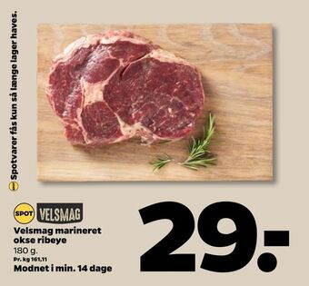 Netto Velsmag marineret okse ribeye tilbud