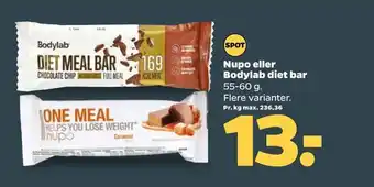 Netto Nupo eller bodylab diet bar tilbud
