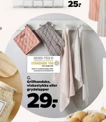 Netto Grillhandske, viskestykke eller grydelapper tilbud