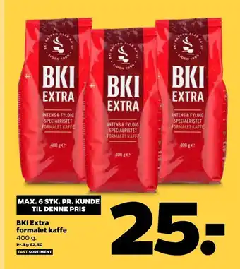 Netto Bki extra formalet kaffe tilbud