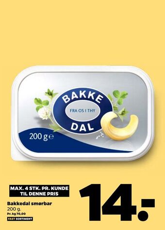 Netto Bakkedal smørbar tilbud