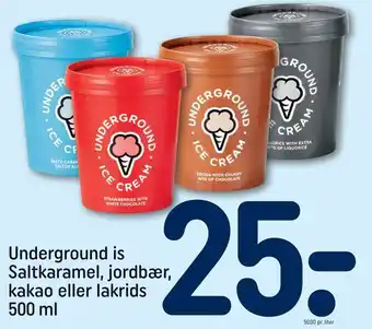 REMA 1000 Underground is saltkaramel, jordbær, kakao eller lakrids tilbud