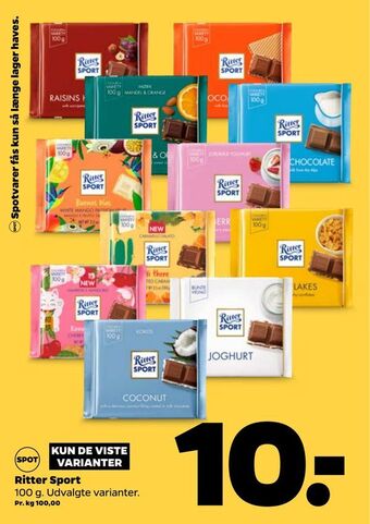 Netto Ritter sport tilbud