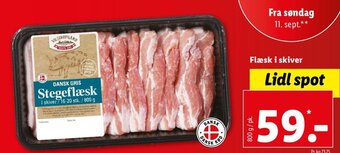 Lidl Flæsk i skiver tilbud