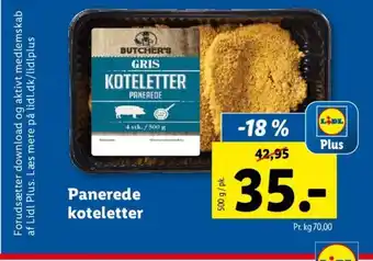 Lidl Panerede koteletter tilbud