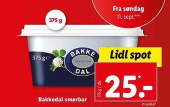 Lidl Bakkedal Smørbar tilbud