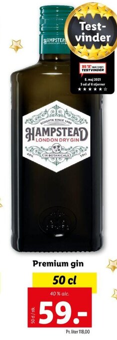 Lidl Premium Gin tilbud