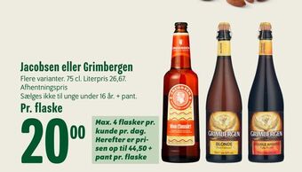 Min Købmand Jacobsen eller grimbergen tilbud