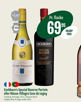 Min Købmand Cockburn's special reserve portvin eller mâcon-villages cave de lugny tilbud