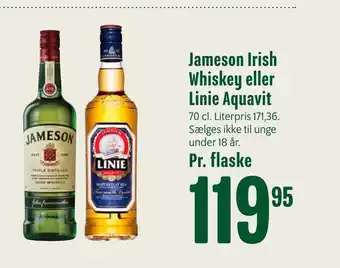 Min Købmand Jameson irish whiskey eller linie aquavit tilbud