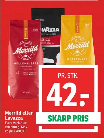 SPAR Merrild eller lavazza tilbud