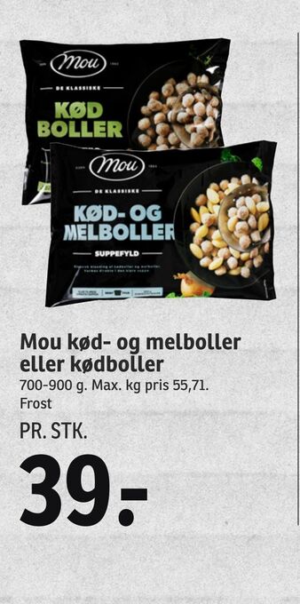SPAR Mou kød- og melboller eller kødboller tilbud