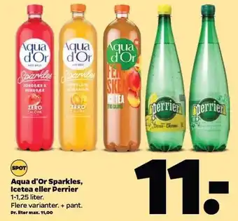 Aqua d'or sparkles, icetea el. perrier