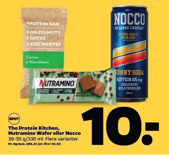 The protein kitchen, nutramino wafer el. nocco tilbud hos Netto