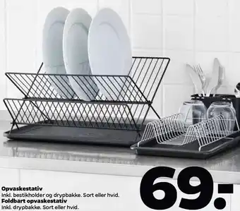 Netto Opvaskestativ, foldbart opvaskestativ tilbud