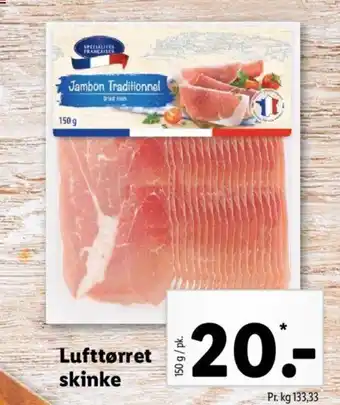 Lidl Lufttørret skinke tilbud