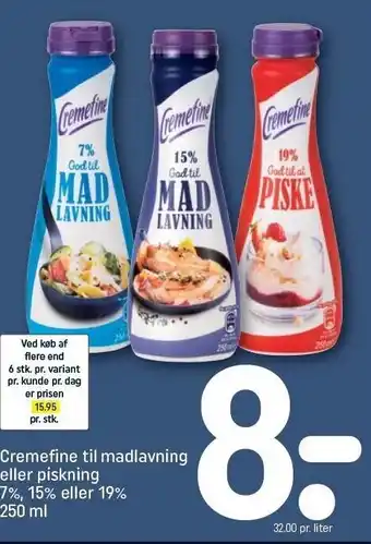 REMA 1000 Cremefine tilbud