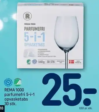 REMA 1000 Rema 1000 parfumefri 5-i-1 opvasketabs tilbud