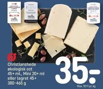 REMA 1000 Christianshede øko ost, mini el. lagret tilbud