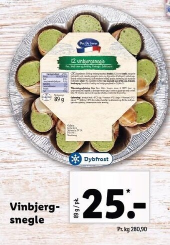 Lidl Vinbjergsnegle tilbud