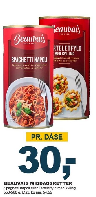 Let-Køb Beauvais middagsretter tilbud