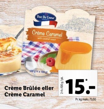 Lidl Crème Brûlée eller Crème Caramel tilbud