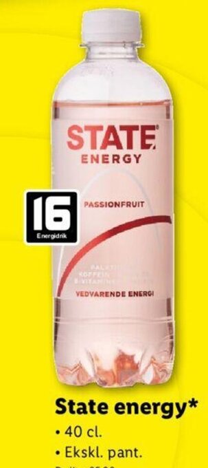 Lidl State Energy tilbud